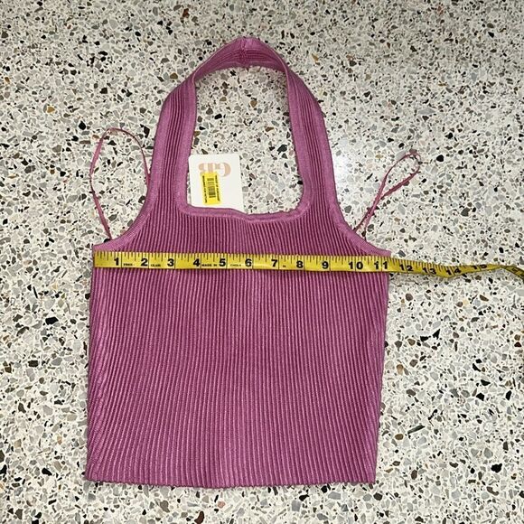 NWT Gianni Bini GB Dillards pink knit sweater halter top small s - Picture 5 of 6